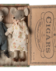 Grandma and Grandpa Mice in Cigarbox