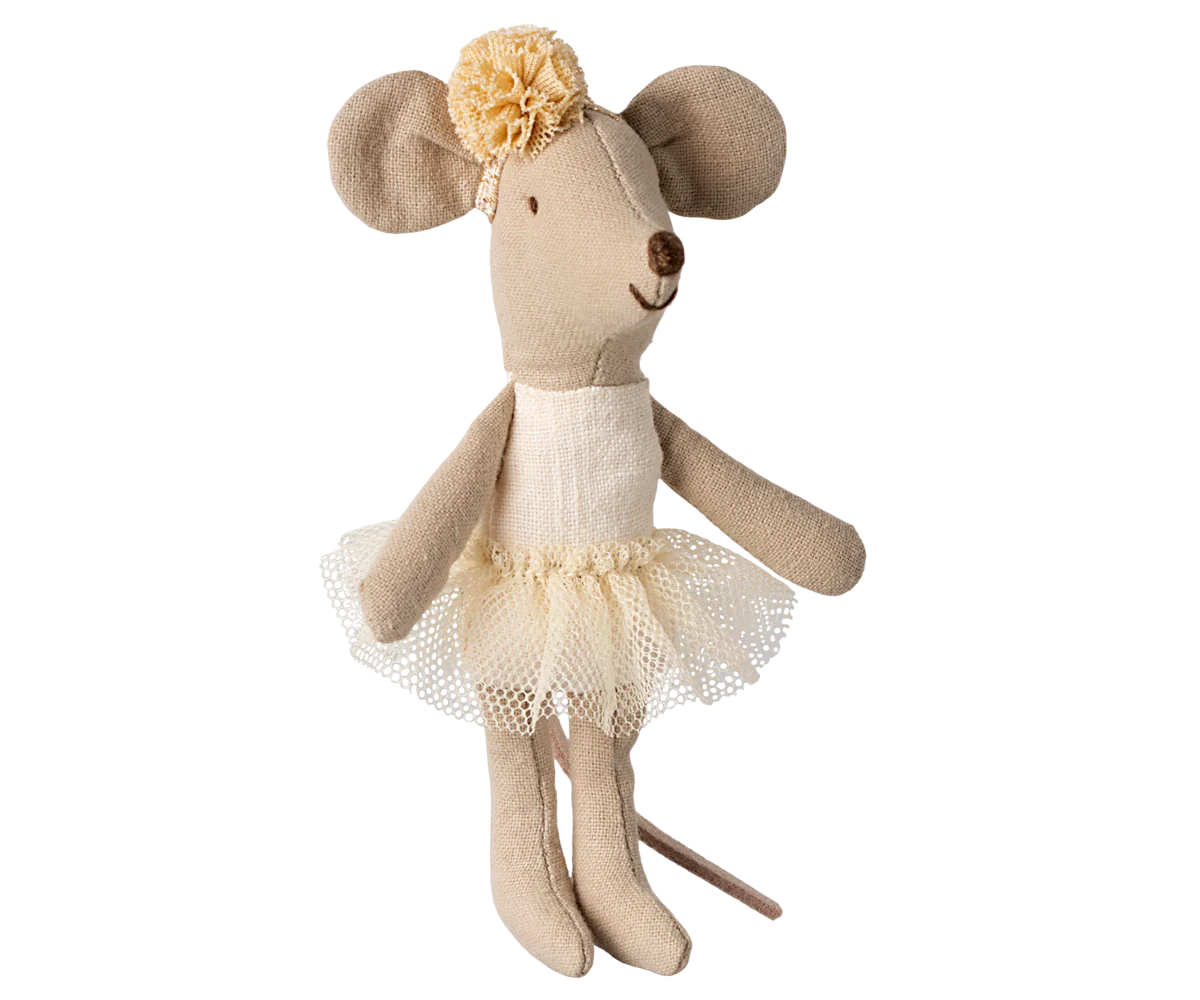 Maileg | Ballerina Mouse - Little Sister | Off White 