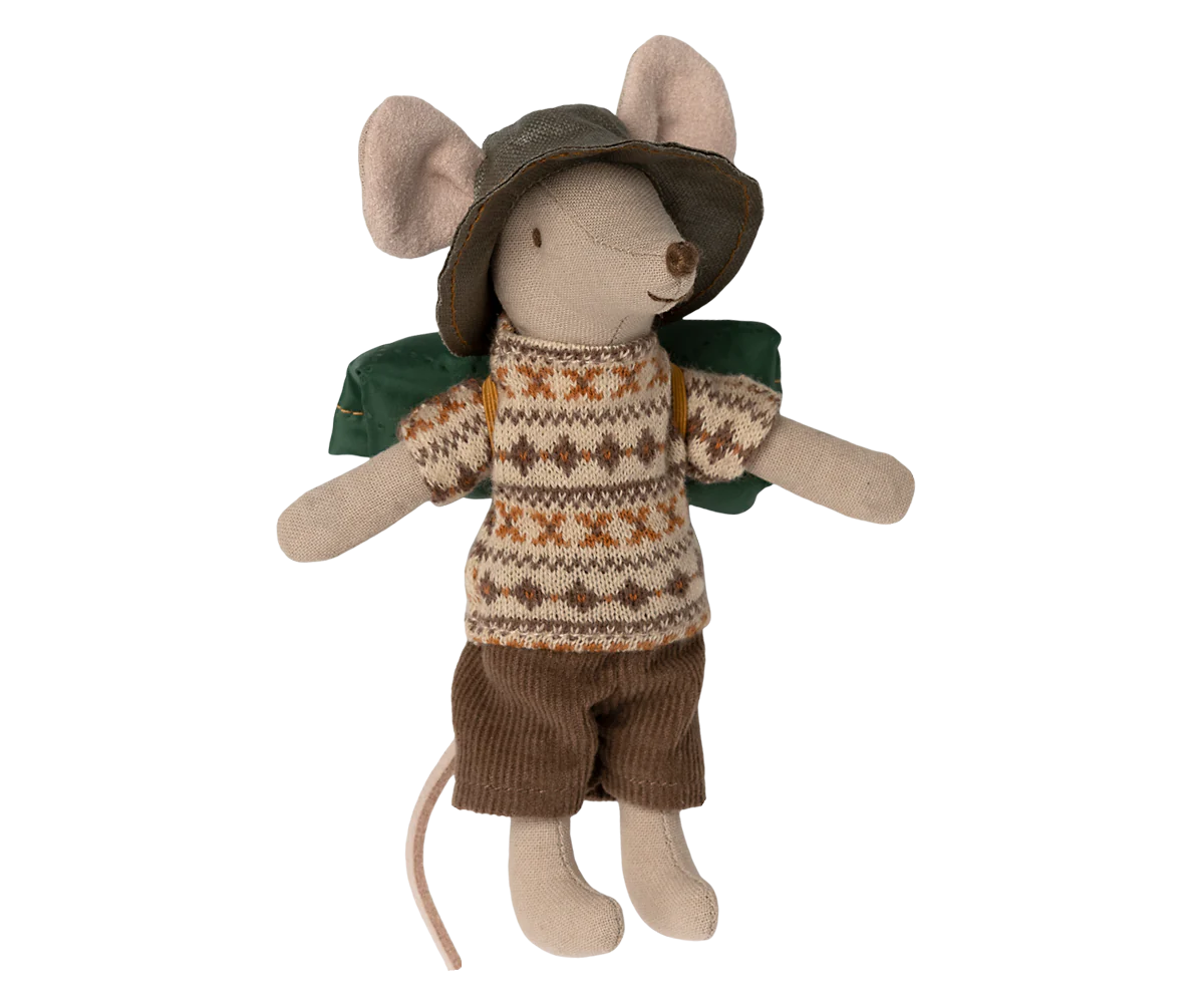 Maileg | Hiker Mouse - Big Brother | Brown 