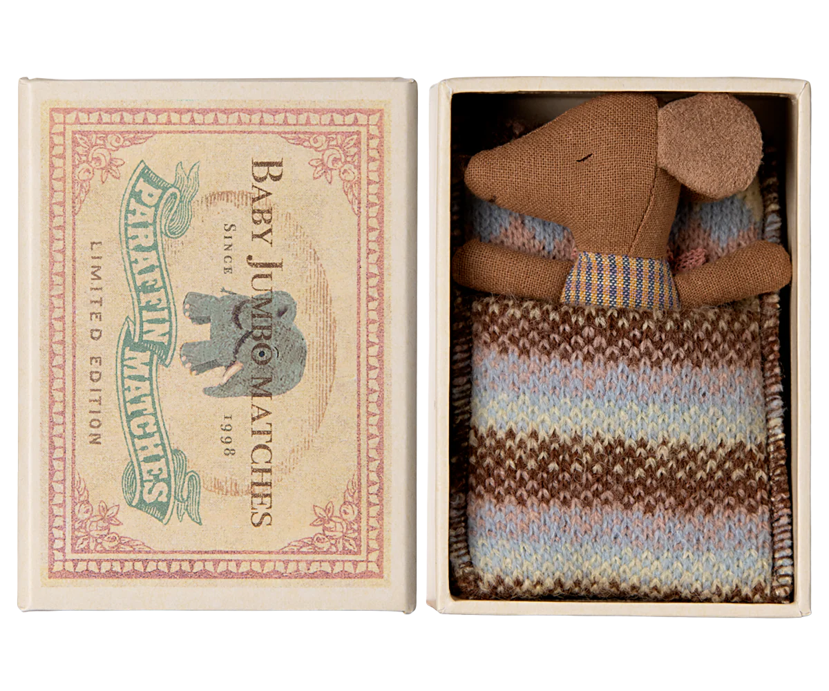 Maileg | Sleepy/Wakey Baby Mouse in Matchbox | Rose *Limited Edition* 