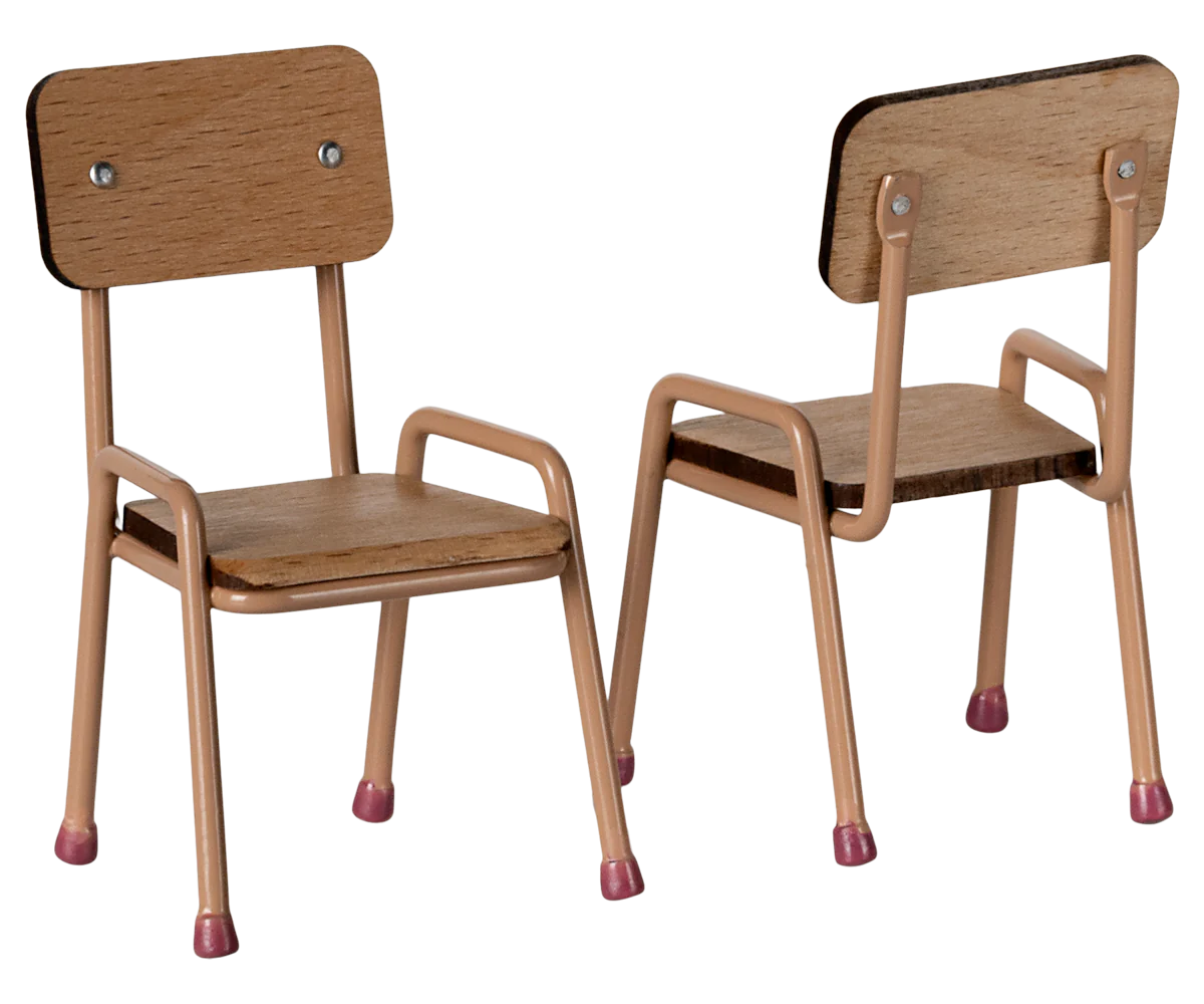 Maileg | Table and Chair Set - Mouse | Dark Powder 