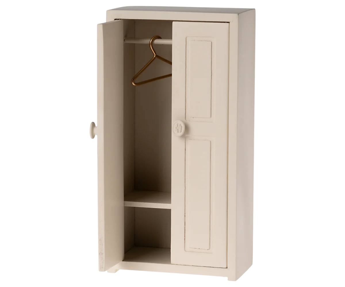 Maileg | Wooden Closet - Mouse | Cream