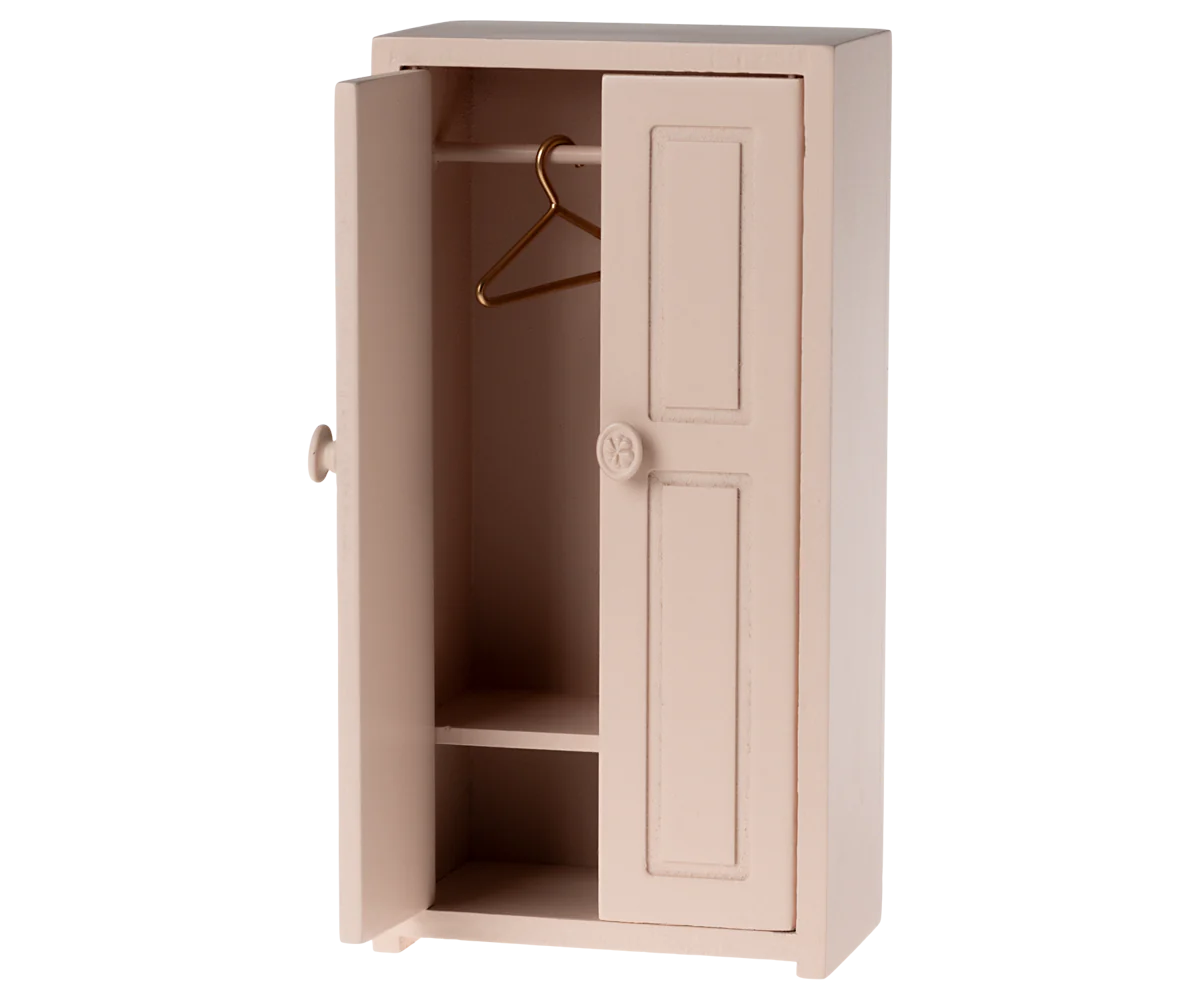 Maileg | Wooden Closet - Mouse | Light Rose 