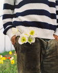 Mens Musa Knit Jumper | Summer Midnight Stripe