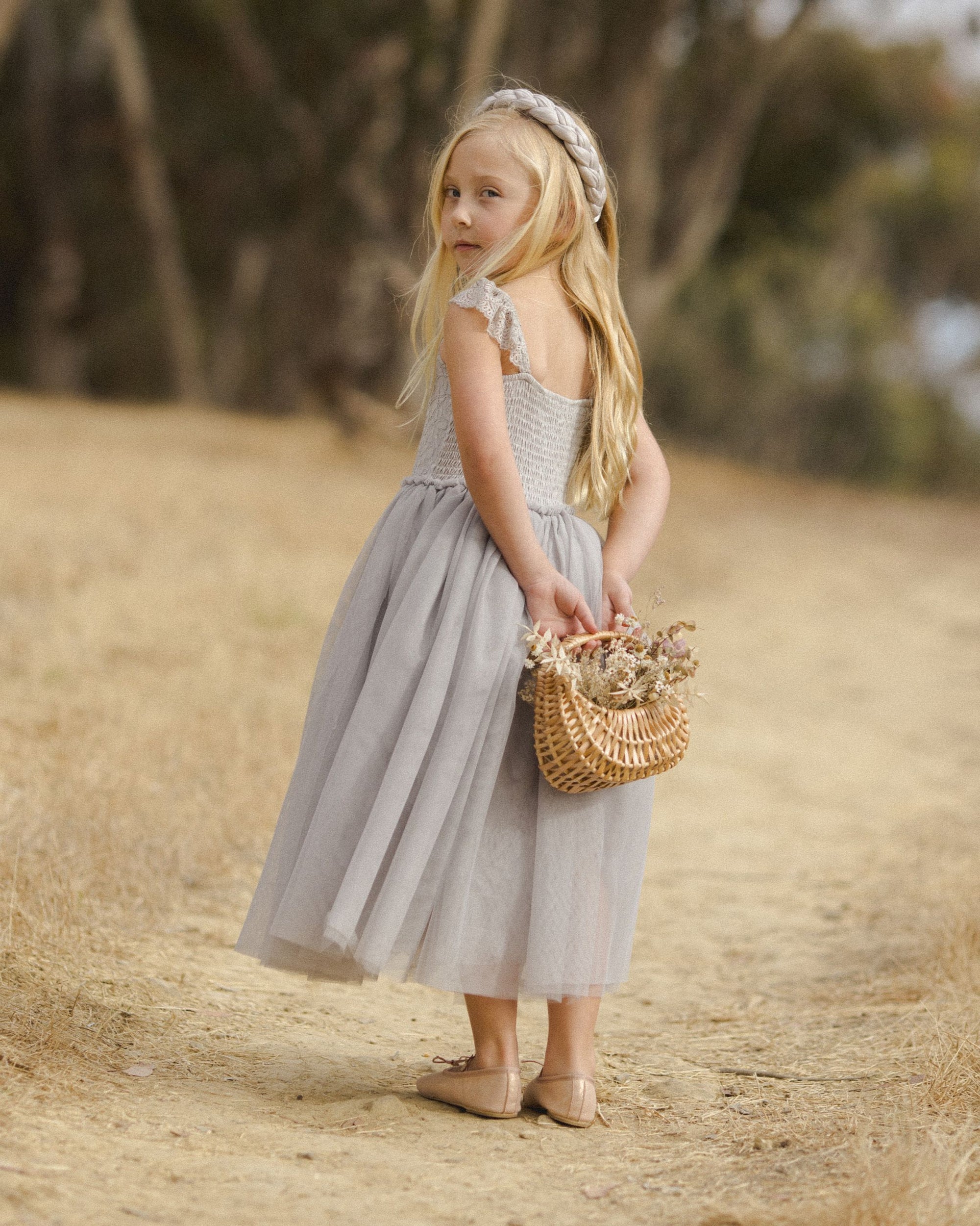 Metallic Braided Headband | Frost