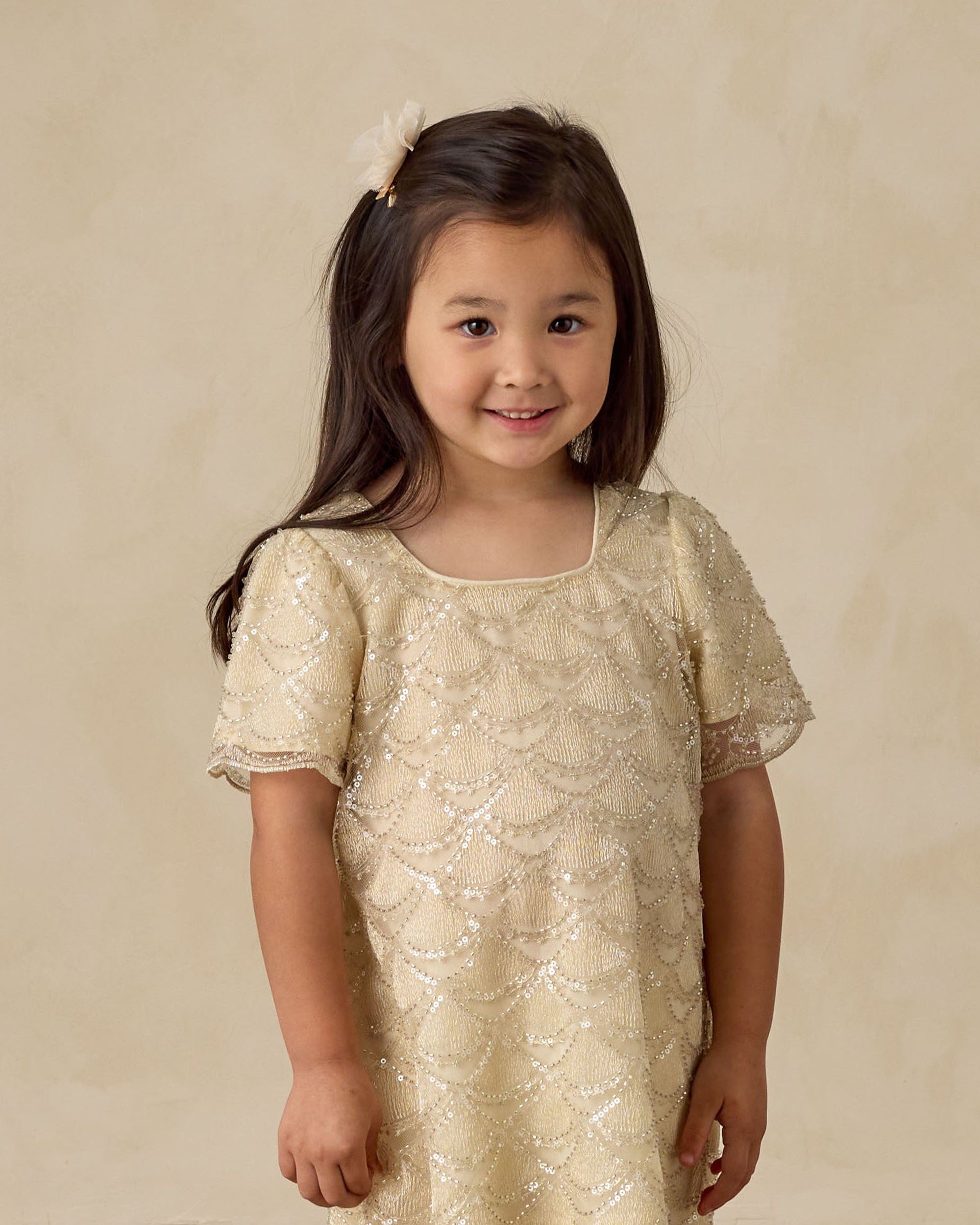 Daisy Dress | Silver Metallic