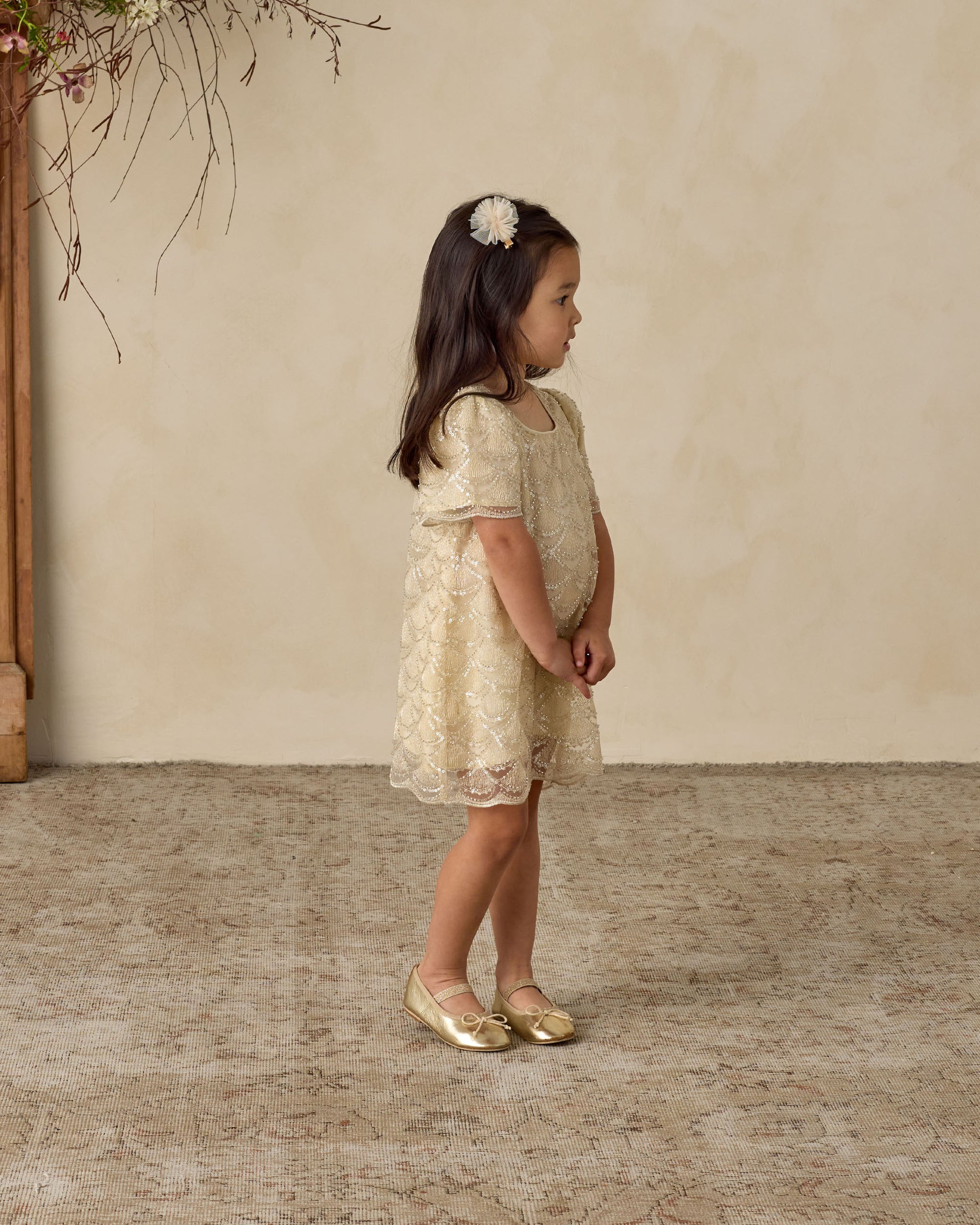 Daisy Dress | Silver Metallic