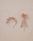Pom Pom Crown + Wand | Pink Ombre