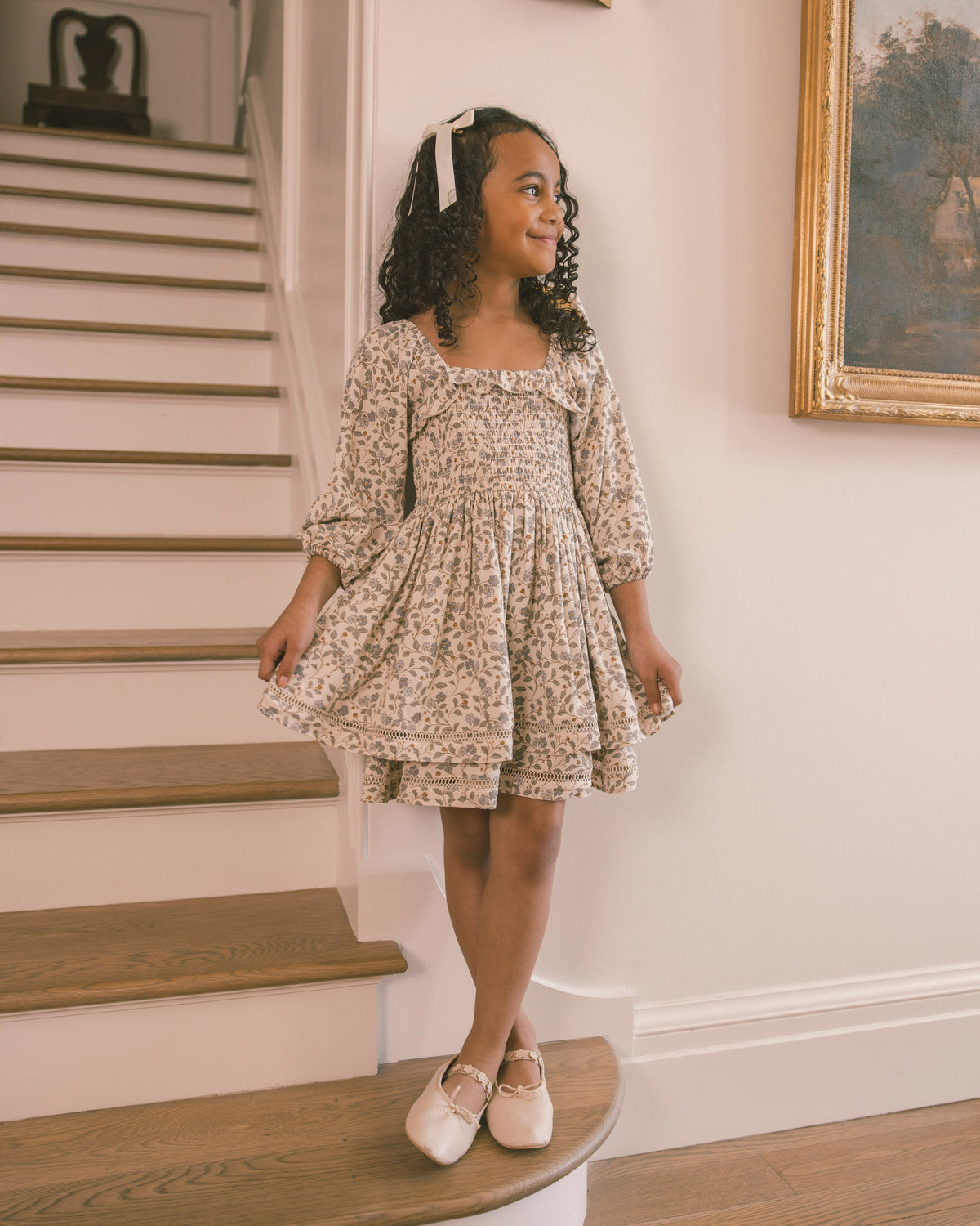 Elodie Dress | Blue Garden