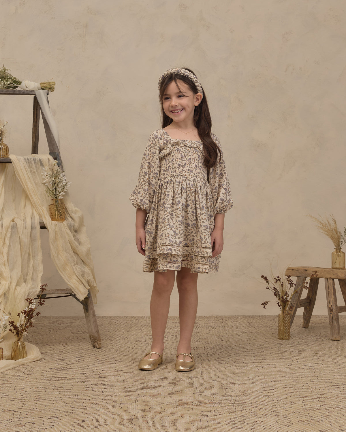 Elodie Dress | Blue Garden