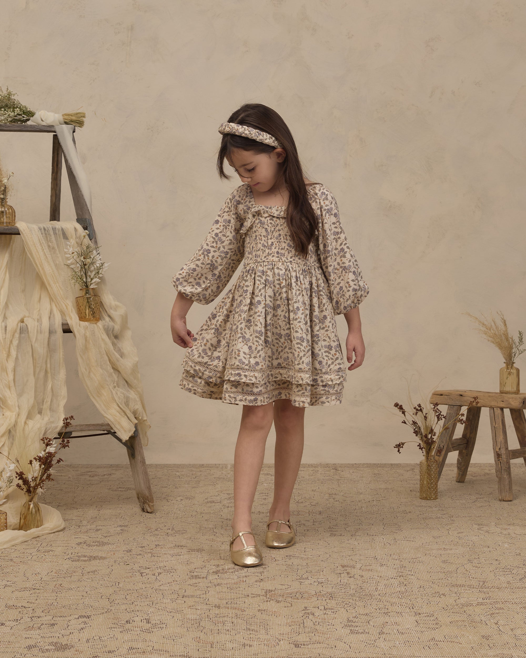 Elodie Dress | Blue Garden