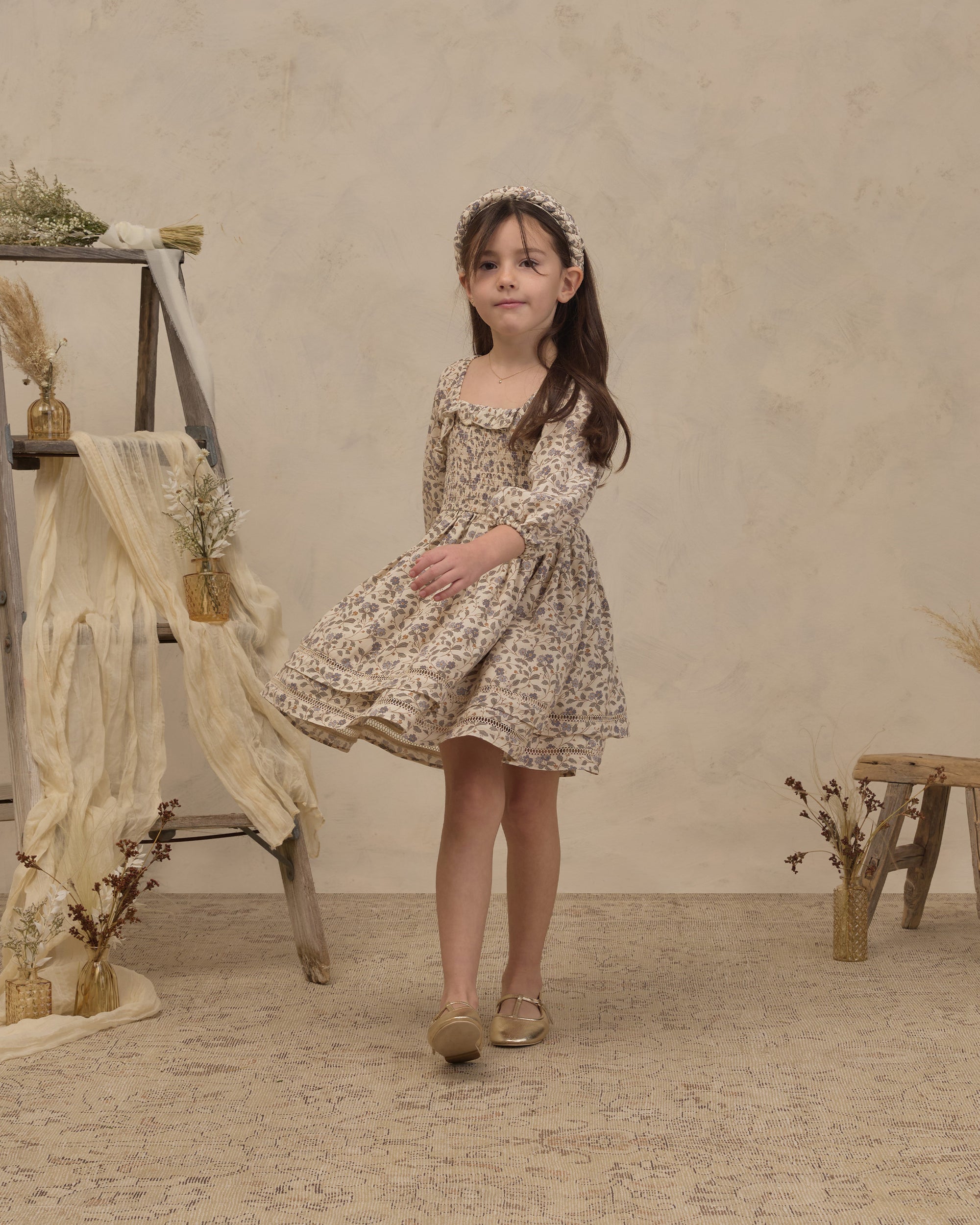 Elodie Dress | Blue Garden