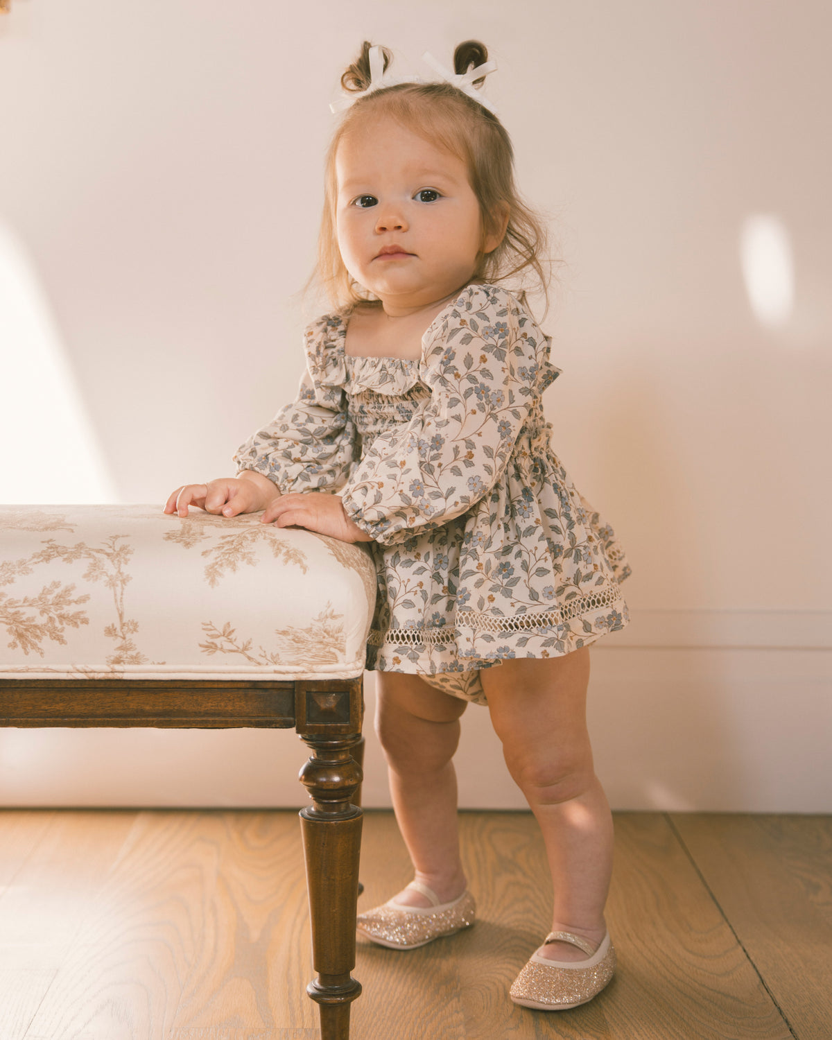 Elodie Romper | Blue Garden
