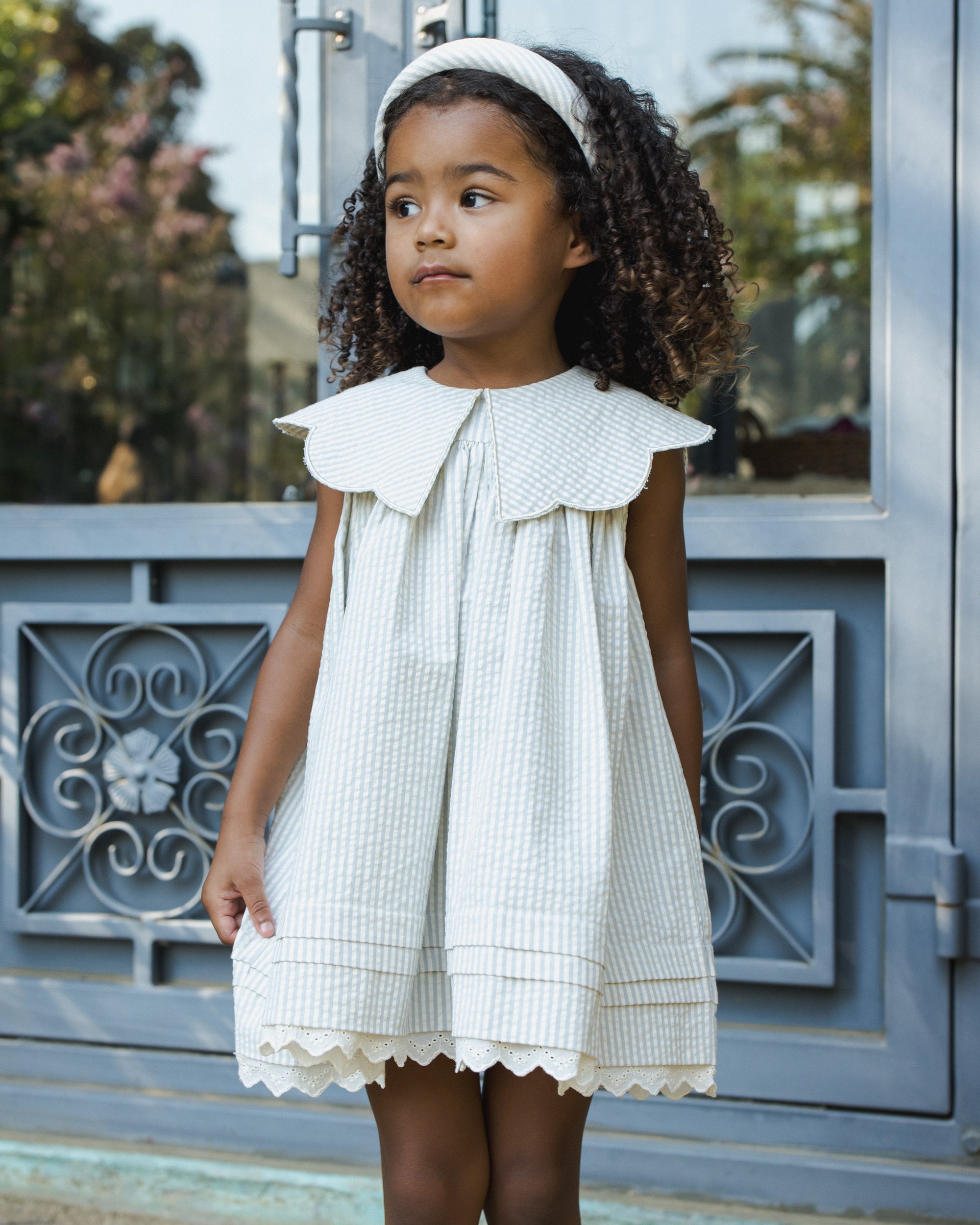 Florence Dress | Sky Stripe
