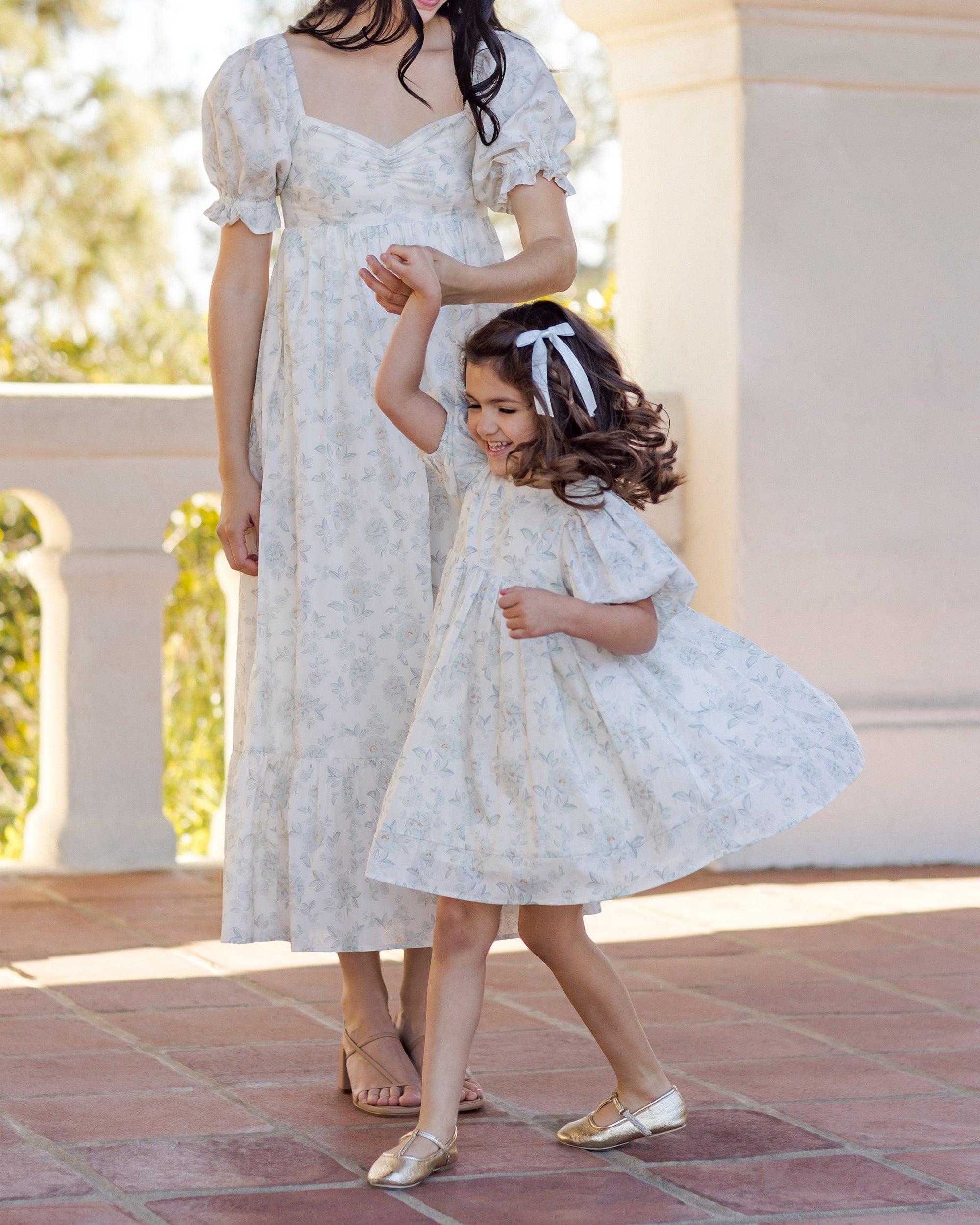 Luna Dress | Mist English Rose