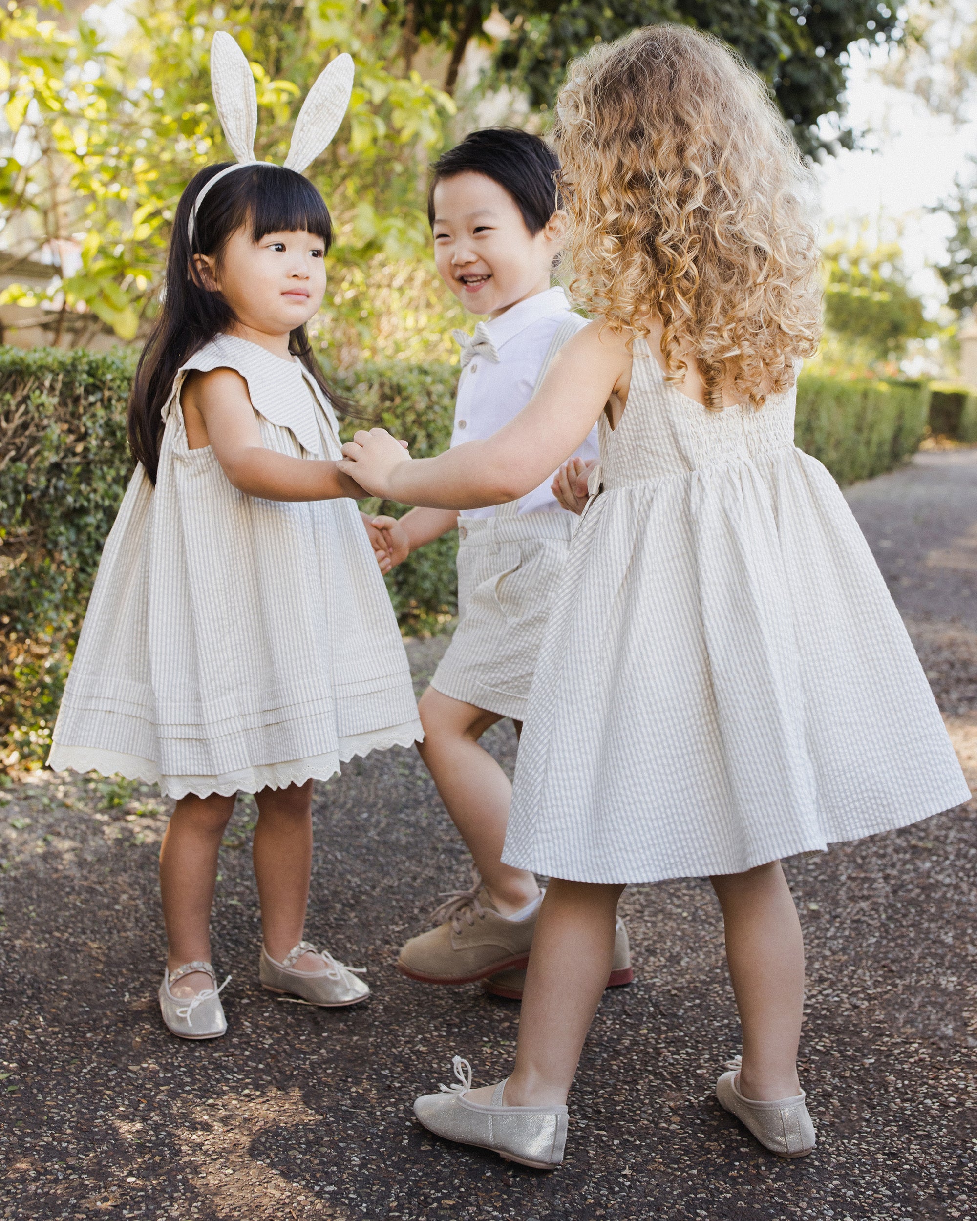 NL SS25 | Florence Dress | Sage Stripe 