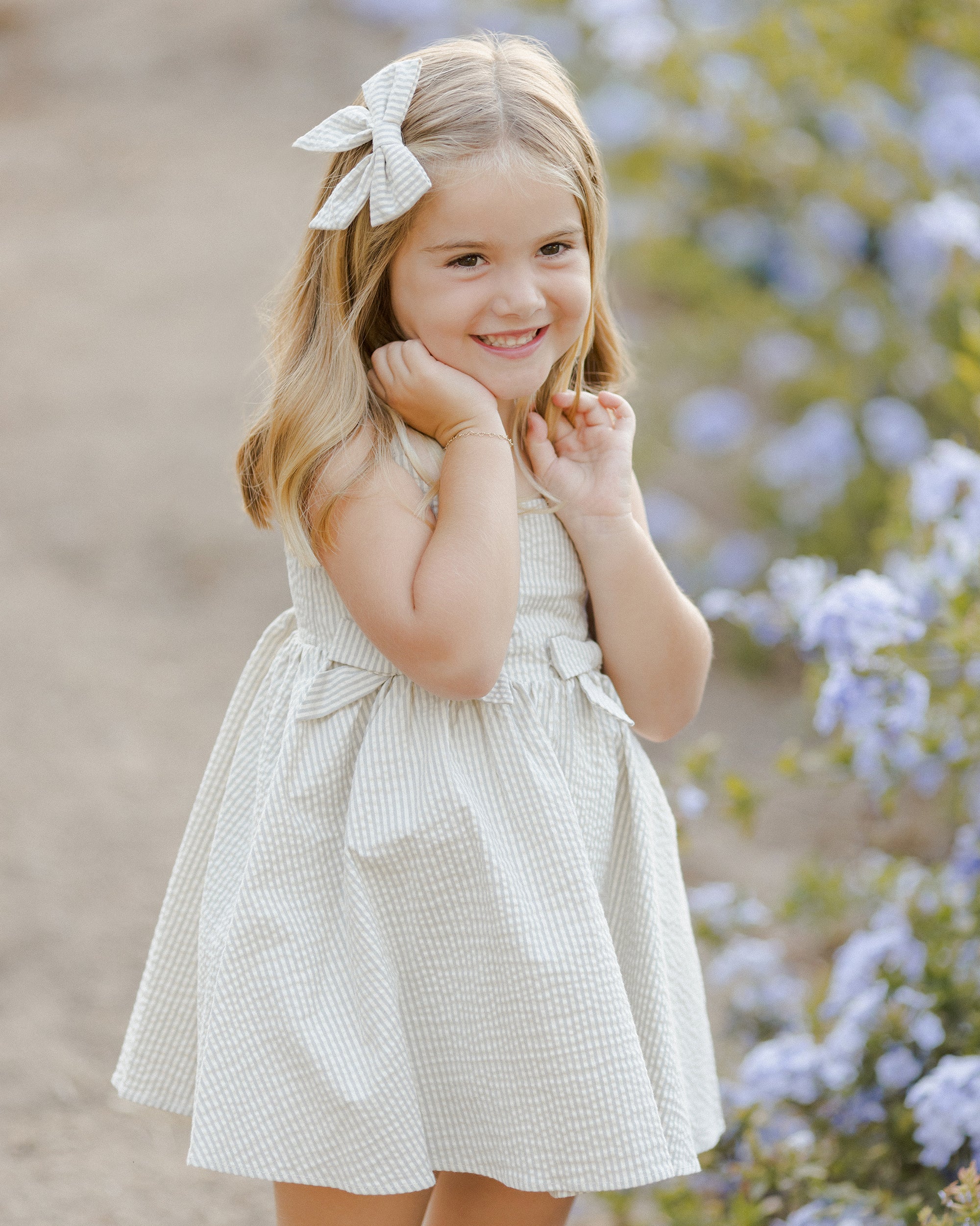 NL SS25 | Norah Bow | Sage Stripe 