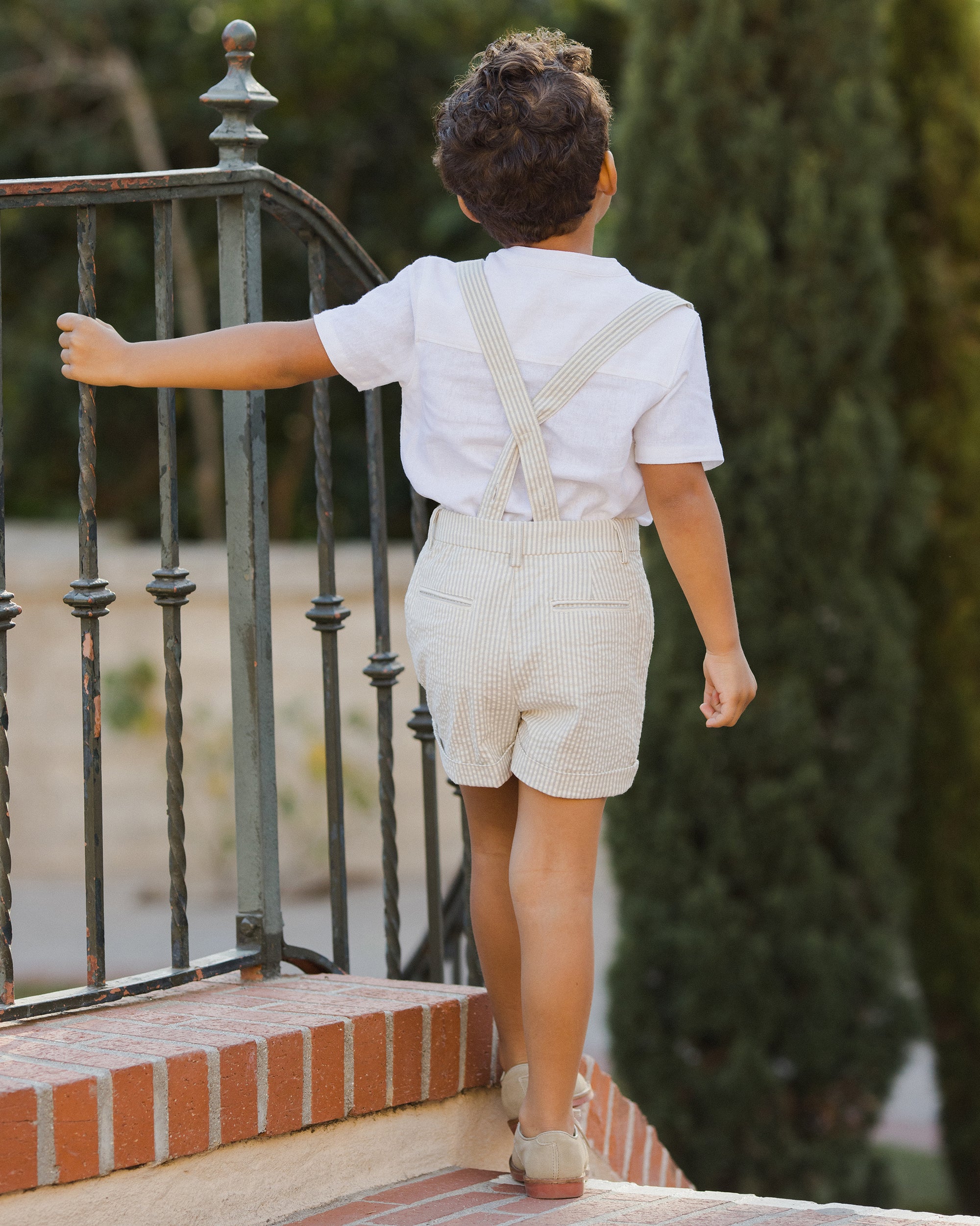 NL SS25 | Suspender Short | Sage Stripe 