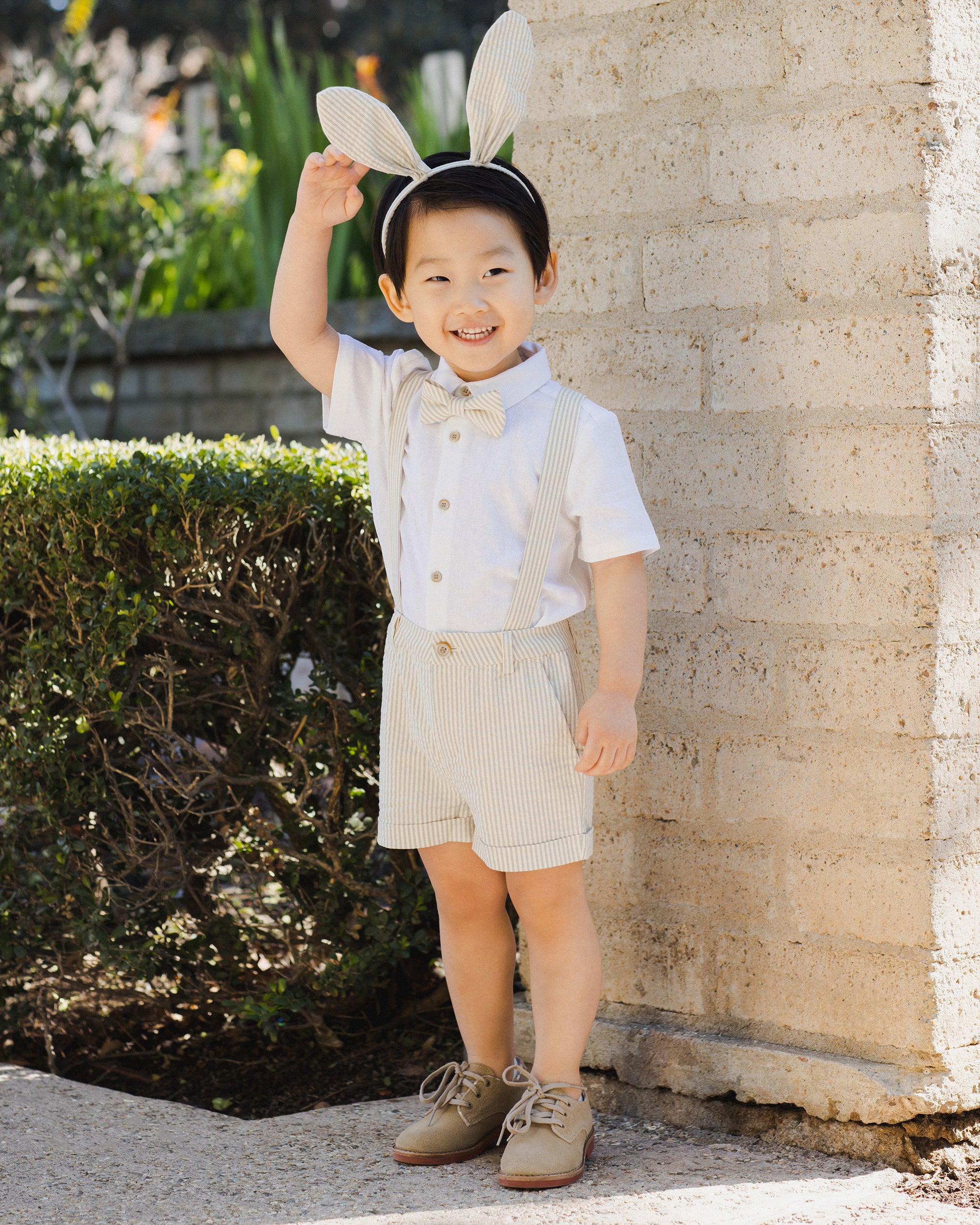 NL SS25 | Suspender Short | Sage Stripe 