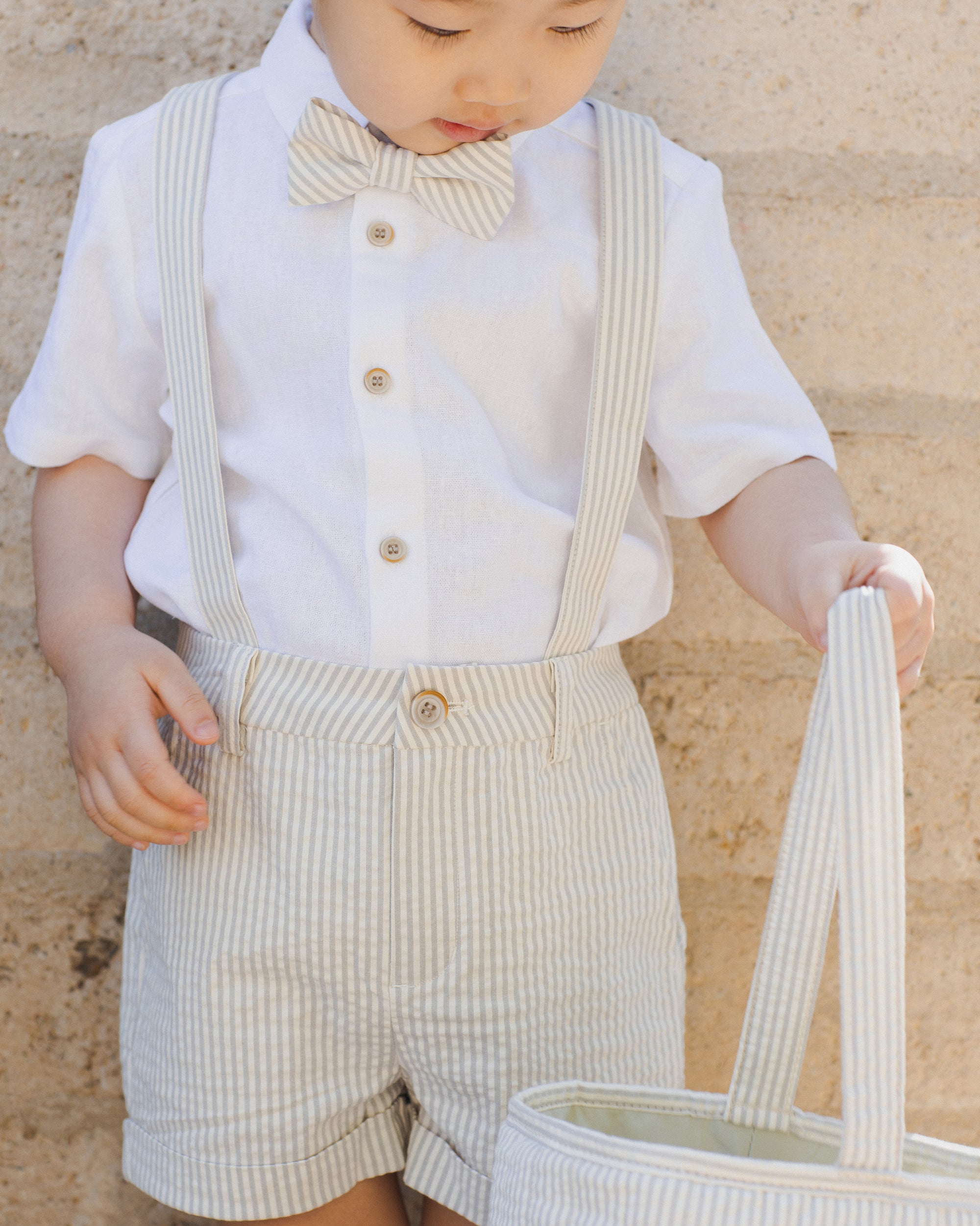 NL SS25 | Suspender Short | Sage Stripe 