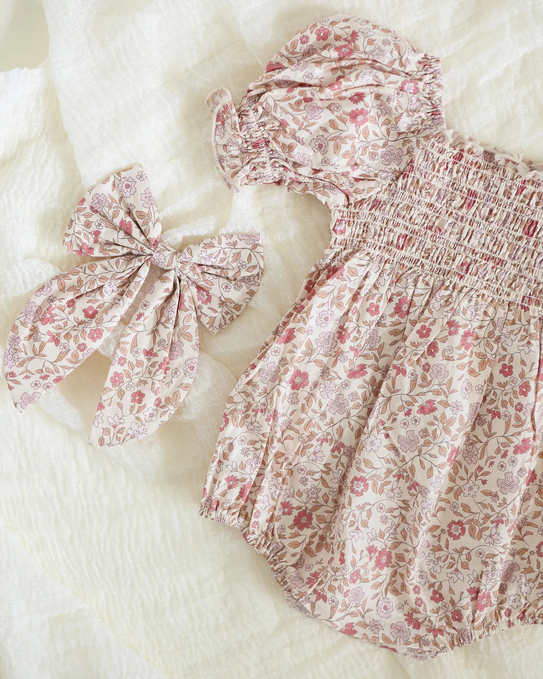 Noralee | Hazel Romper | Blush Garden 