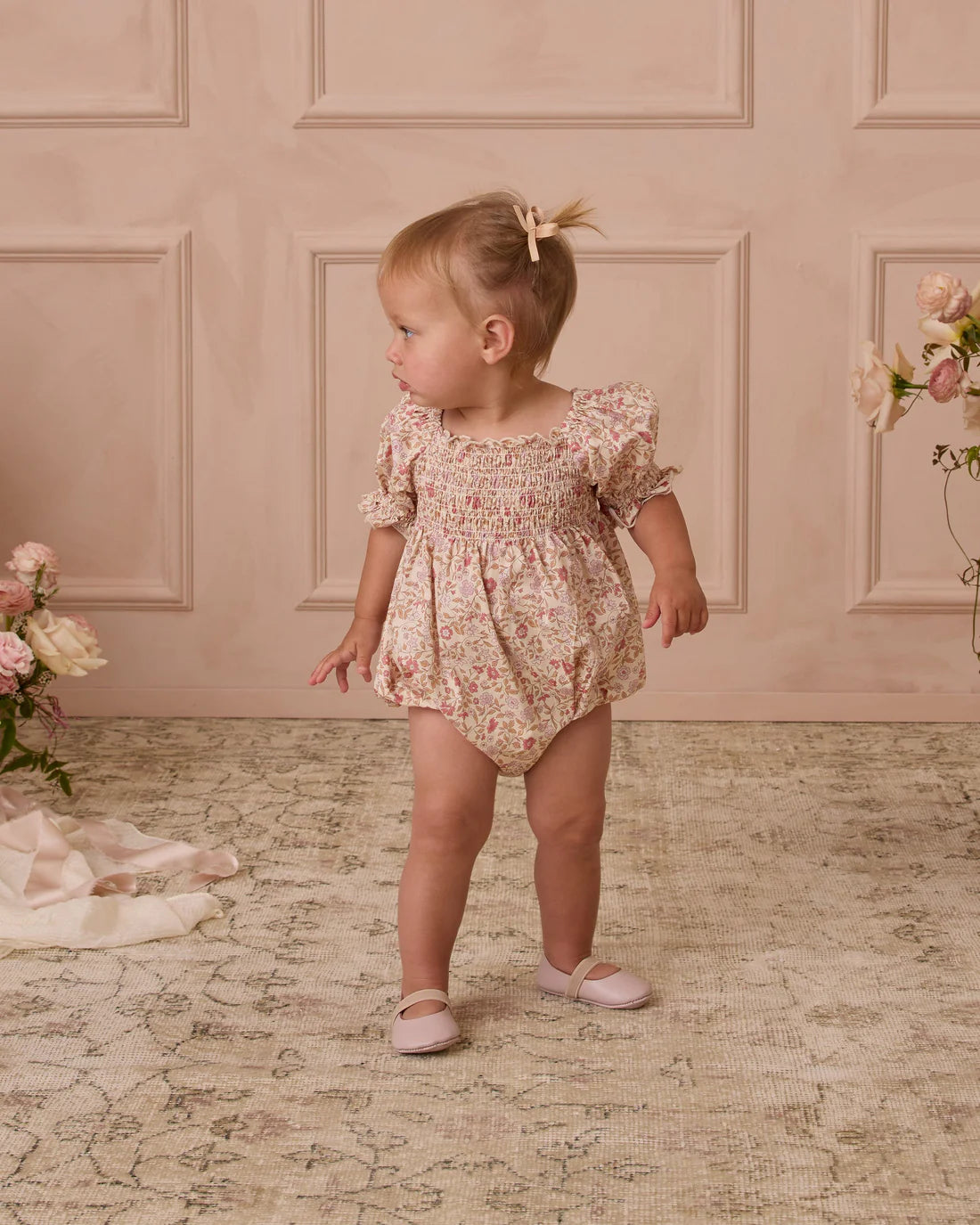 Noralee | Hazel Romper | Blush Garden 