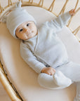 Footed Knit Pant | Ice Blue