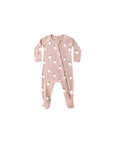 Bamboo Zip Footie | Pink Ghosts
