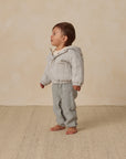 Hooded Woven Jacket | Blue Gingham
