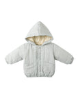 Hooded Woven Jacket | Blue Gingham