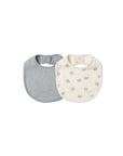 Jersey Snap Bib 2Pk. | Bears, Steel Blue