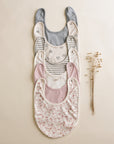 Jersey Snap Bib 2Pk. | French Garden, Rose Micro Stripe