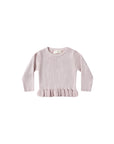 Rib Knit Peplum Top | Lilac