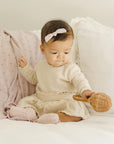 Waffle Long Sleeve Bodysuit | Natural
