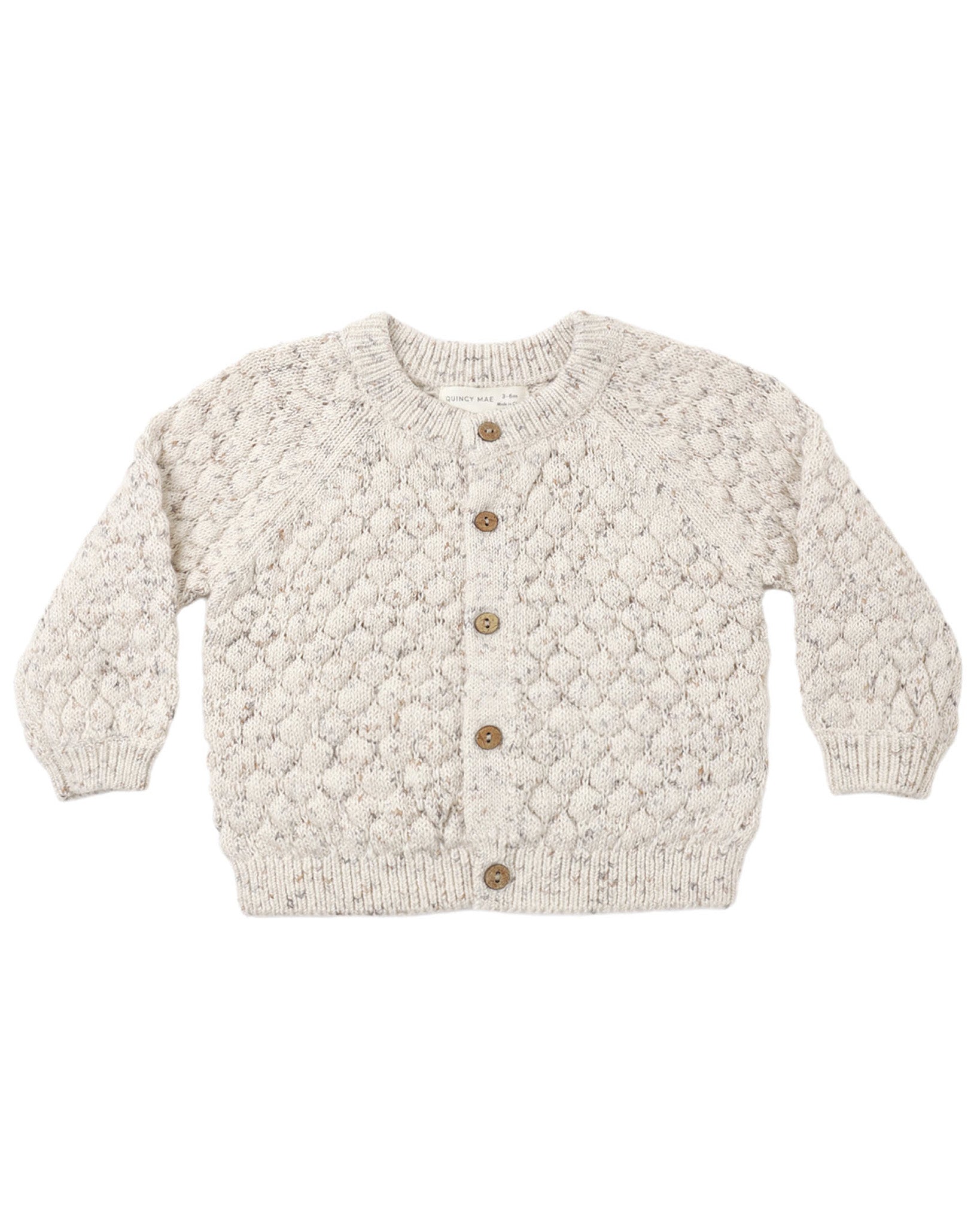 Bubble Knit Cardigan | Natural Confetti