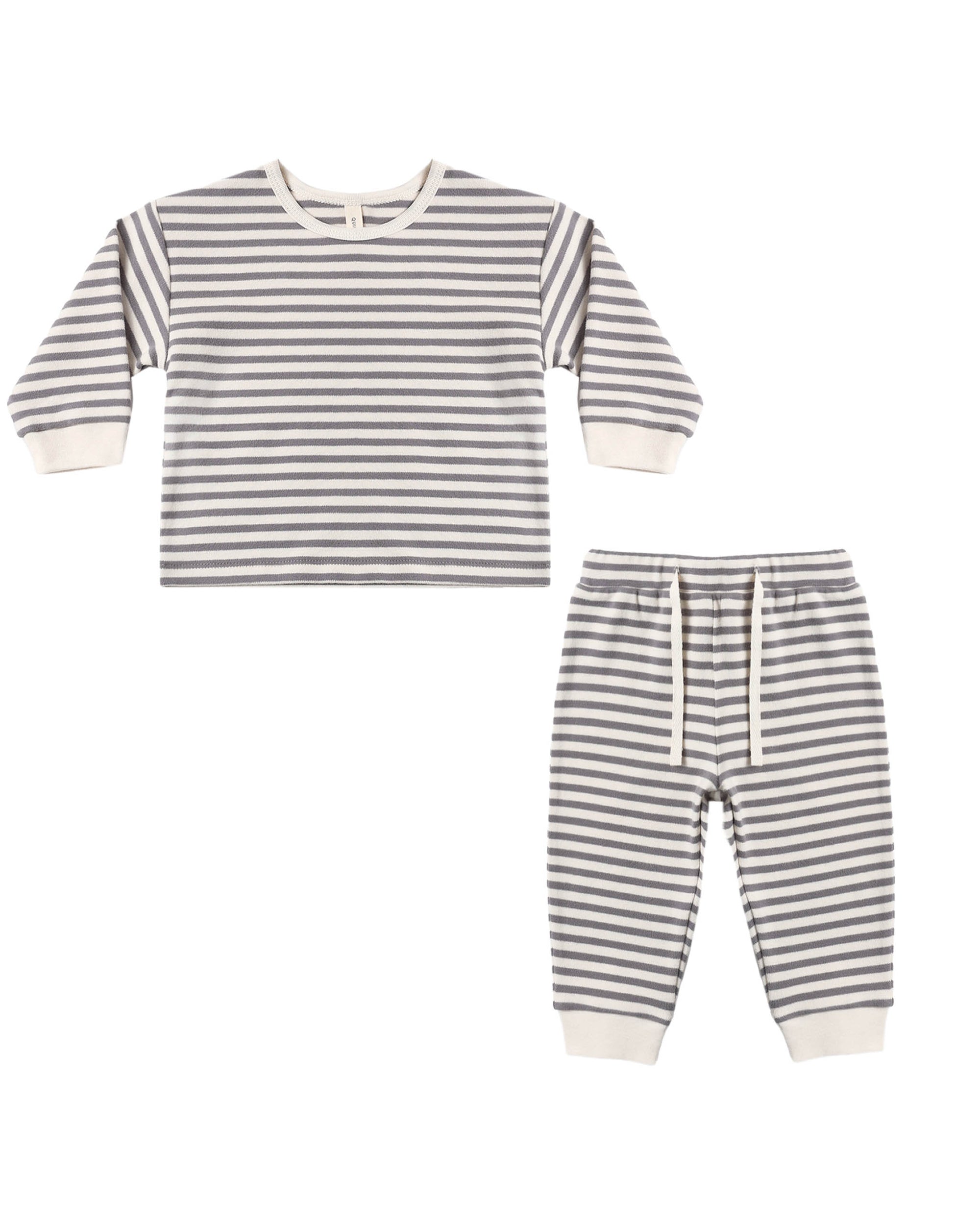 Cozy Set | Slate Stripe