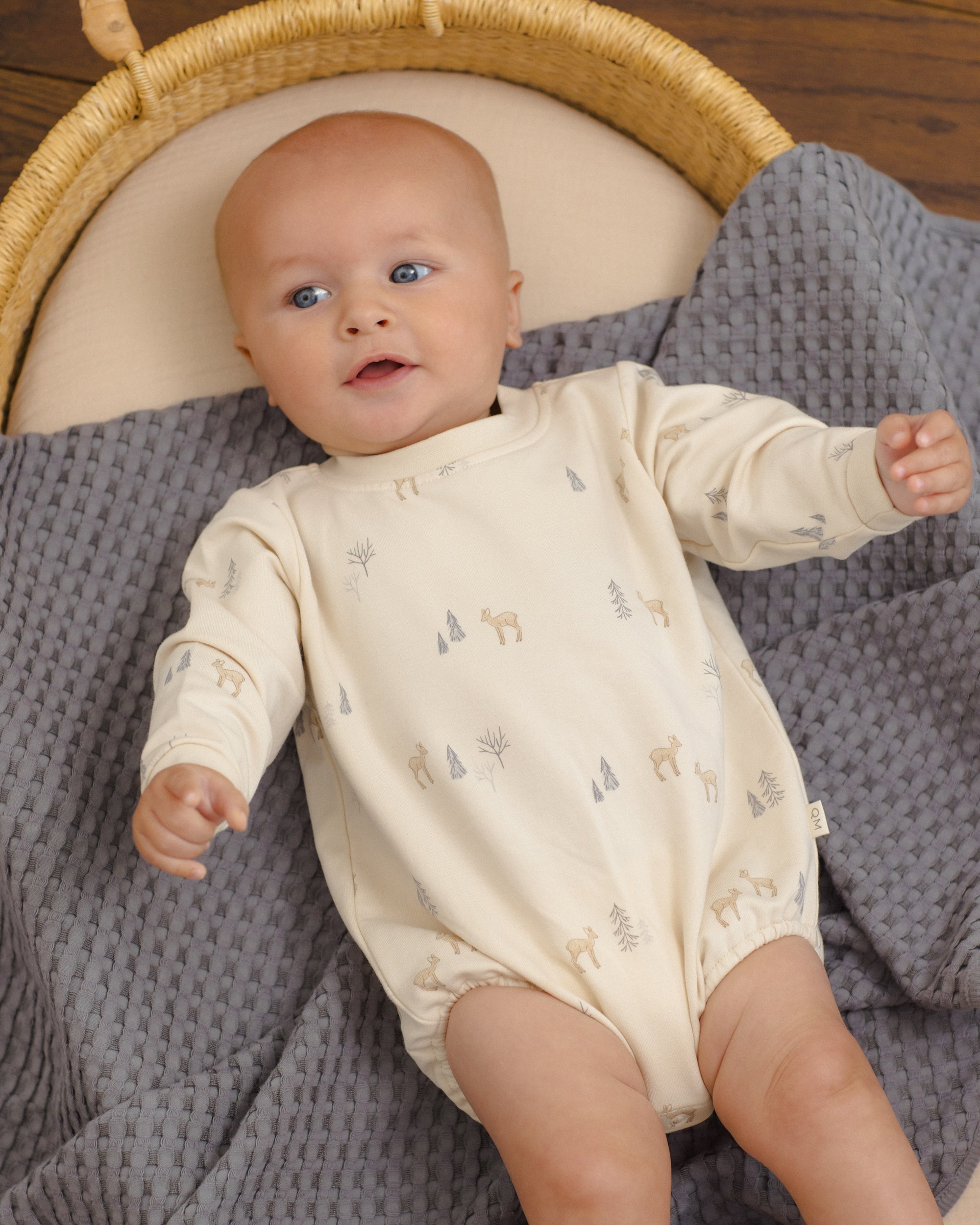 Crewneck Bubble Romper | Deer