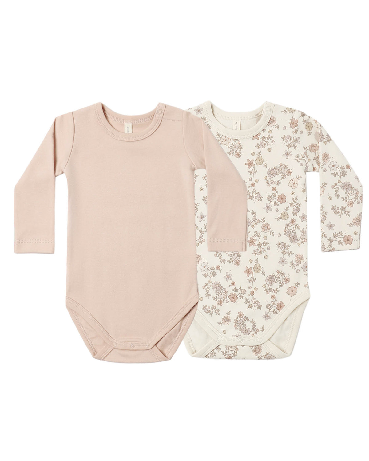 Jersey Bodysuit 2Pk | Floral Vine, Dusty Rose
