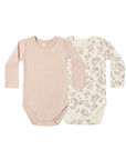 Jersey Bodysuit 2Pk | Floral Vine, Dusty Rose