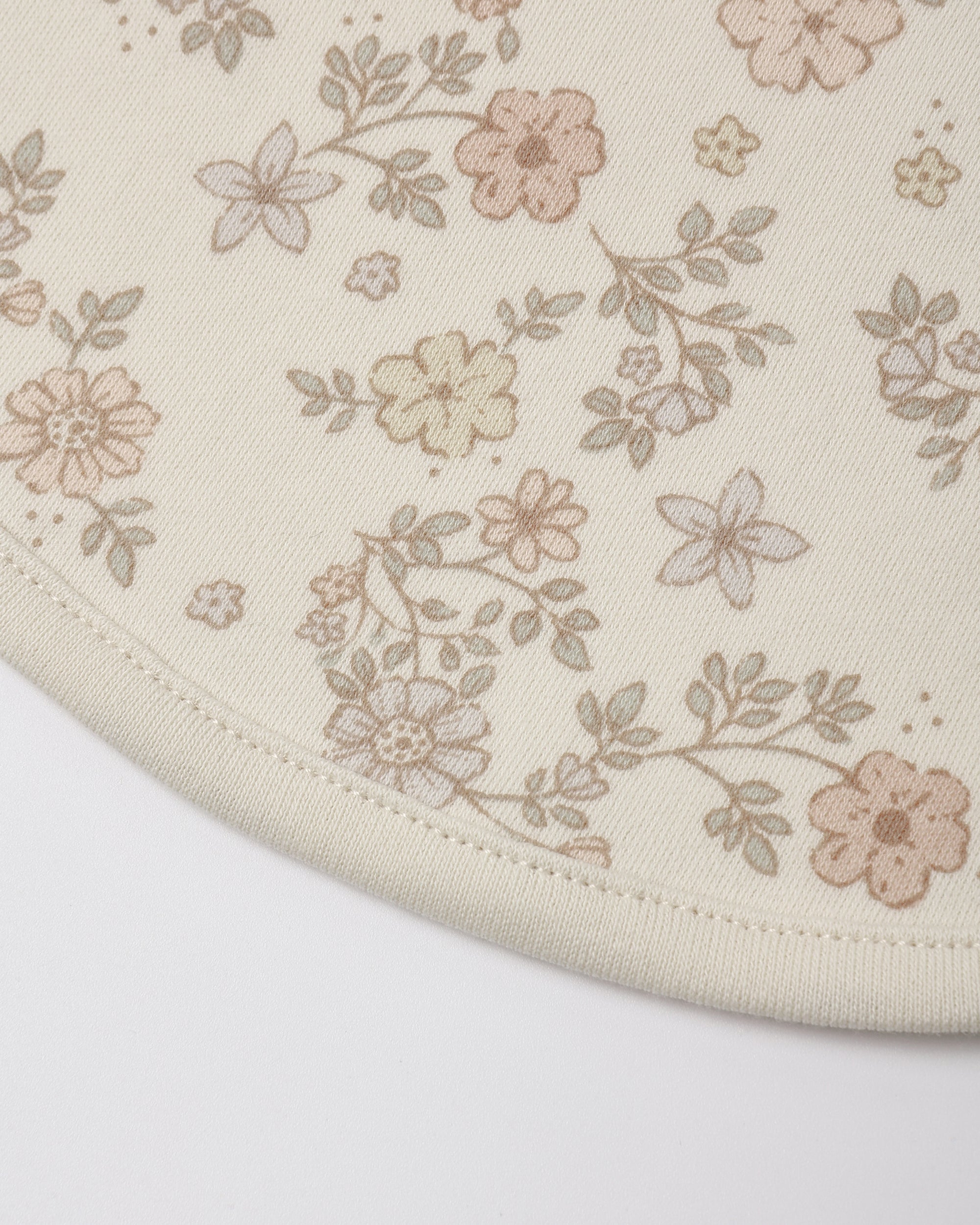 Jersey Snap Bib 2Pk | Floral Vine, Dusty Rose