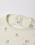Jersey Snap Bib 2Pk | Sheep, Cloud Stripe