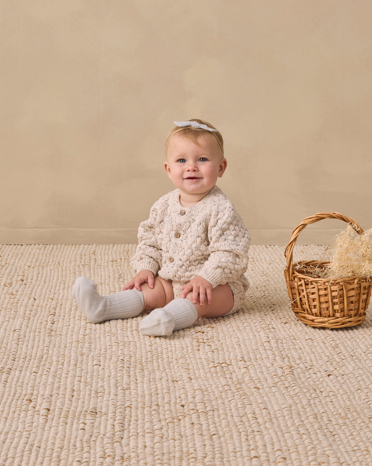 Bubble Knit Cardigan | Natural Confetti