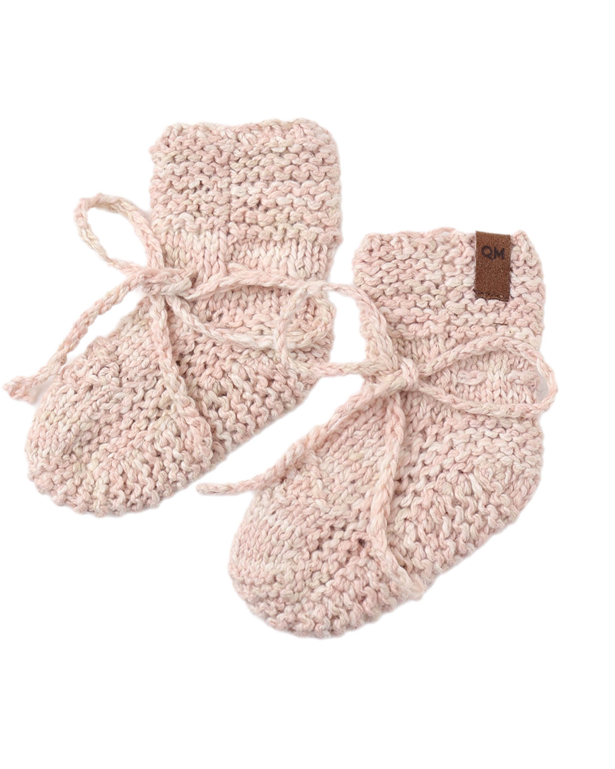 Knit Booties | Dusty Rose Speckle