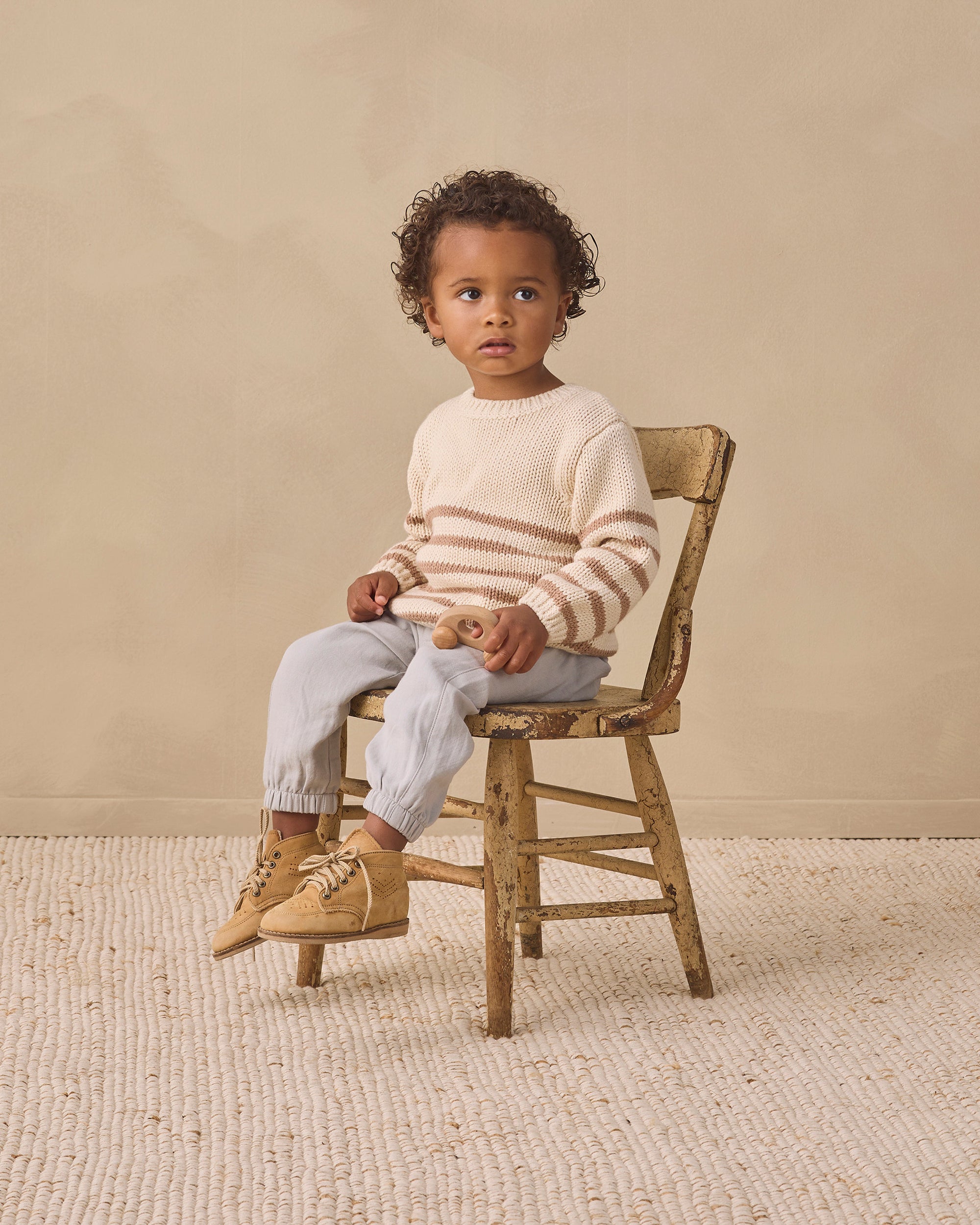 Rex Sweater | Almond Stripe