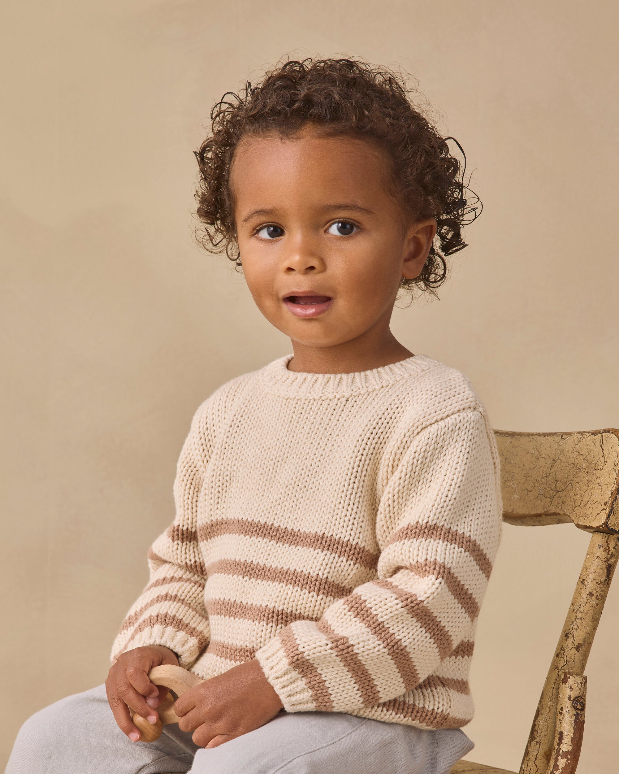 Rex Sweater | Almond Stripe