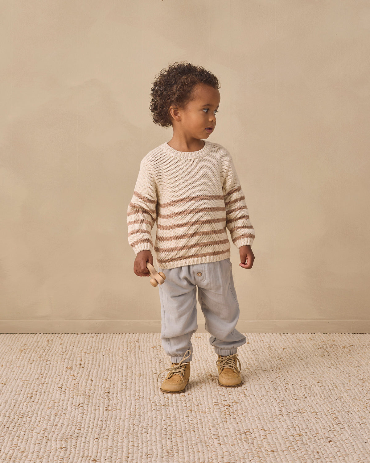 Rex Sweater | Almond Stripe