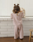 Ruffle Cozy Set | Mulberry Stripe