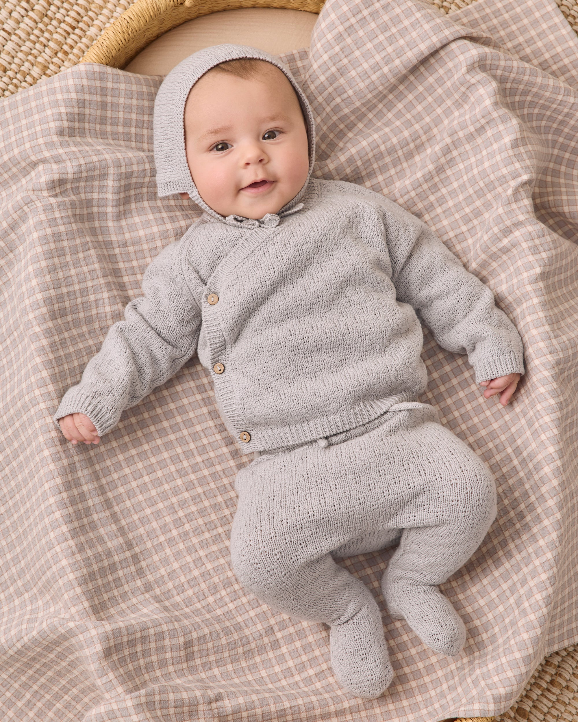 Woven Swaddle | Blue Gingham