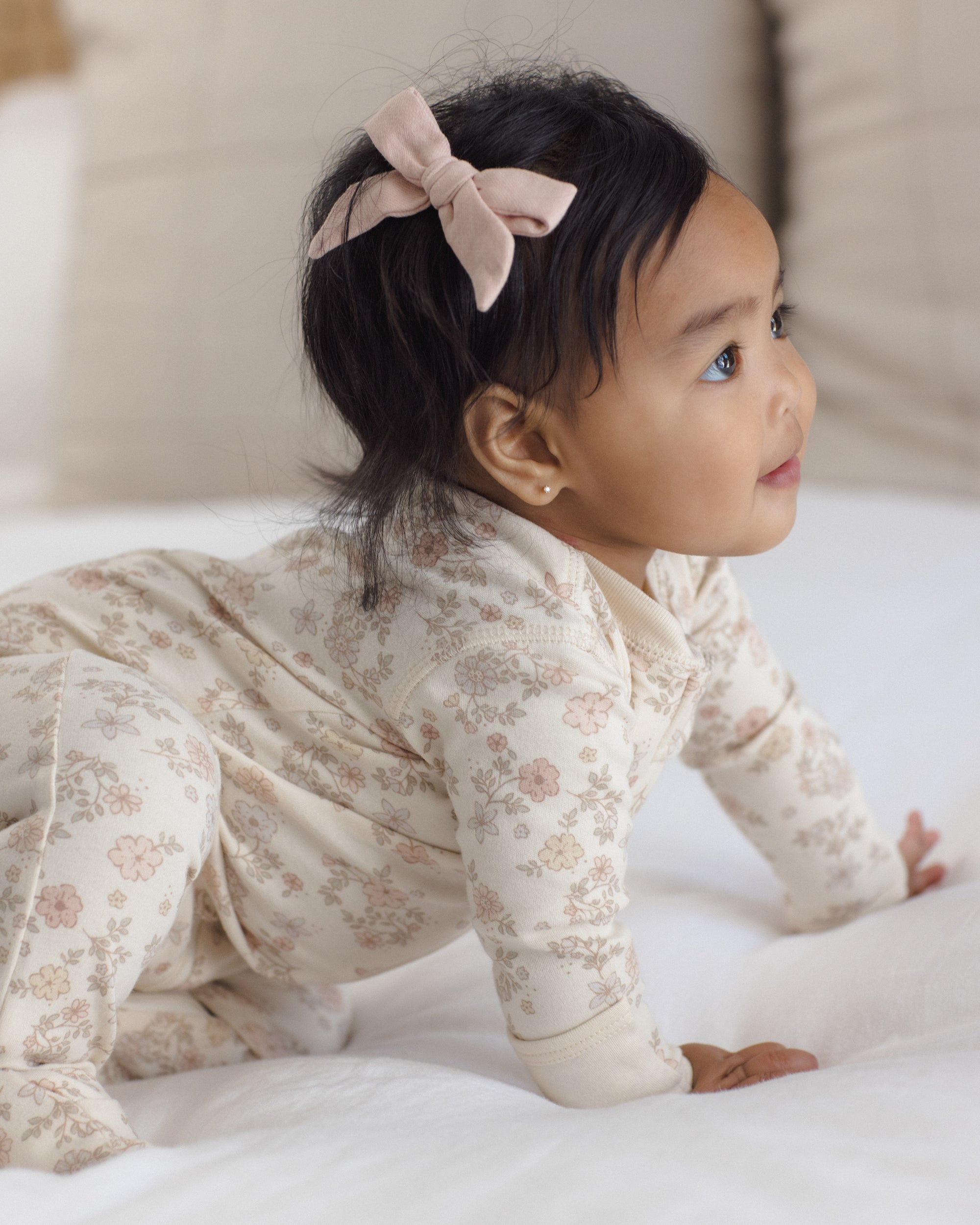 Zip Long Sleeve Sleeper Footie | Floral Vine