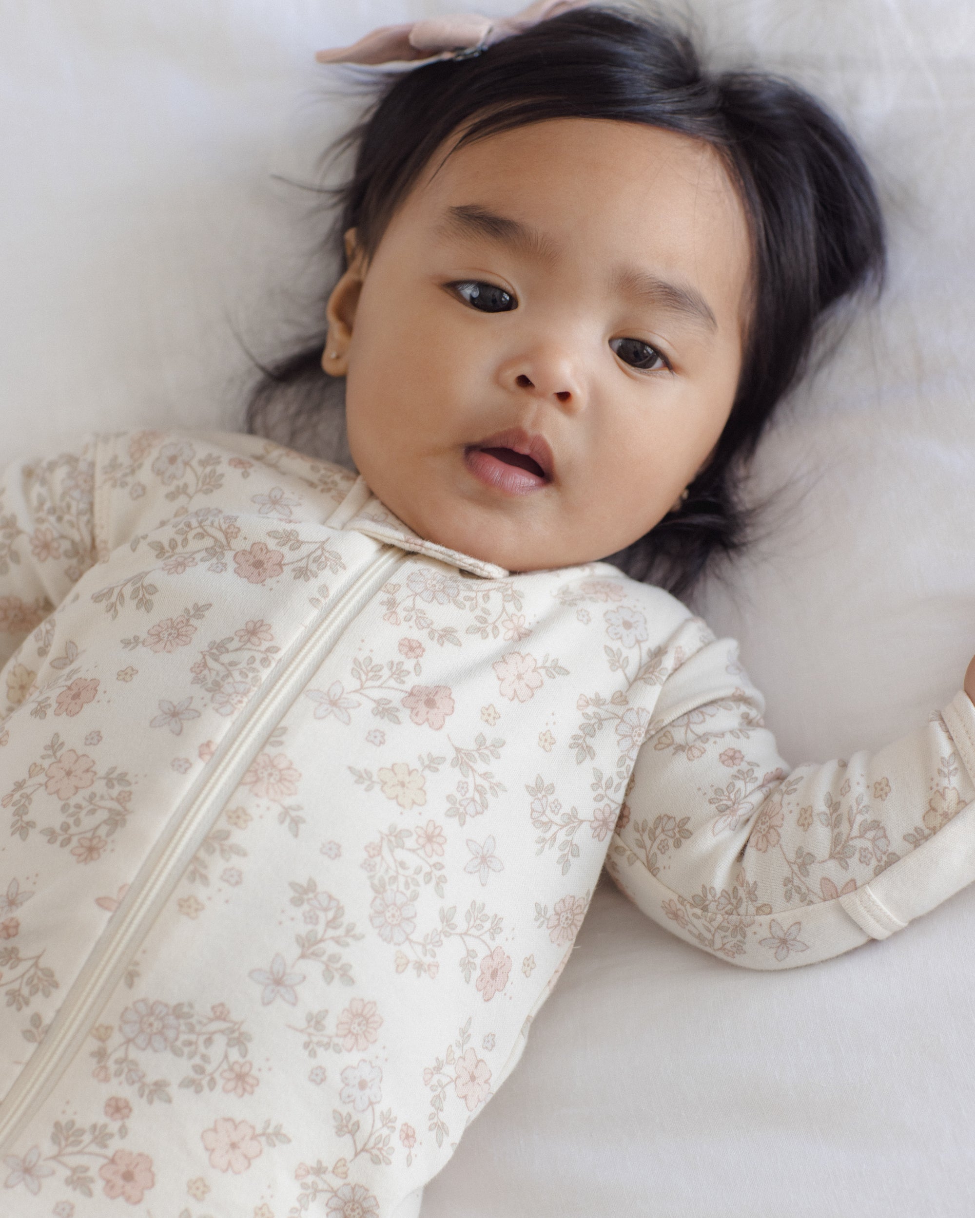Zip Long Sleeve Sleeper Footie | Floral Vine